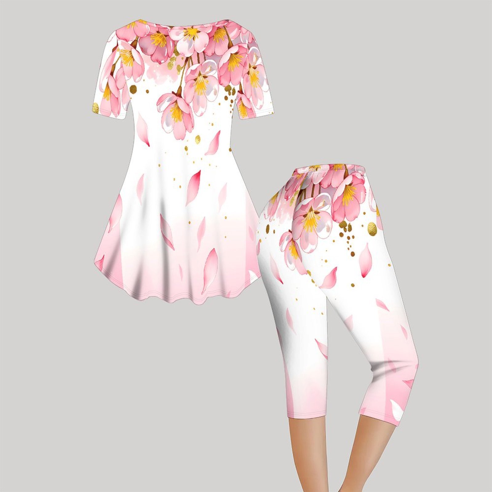 طقم من قطعتين بطباعة عتيقة للس - مراجعة Romper Floral Print وسعره