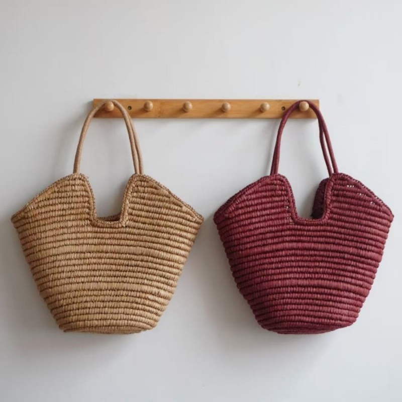 حقيبة يد نسائية منسوجة من القش - مراجعة Crochet Bag Raffia وسعره