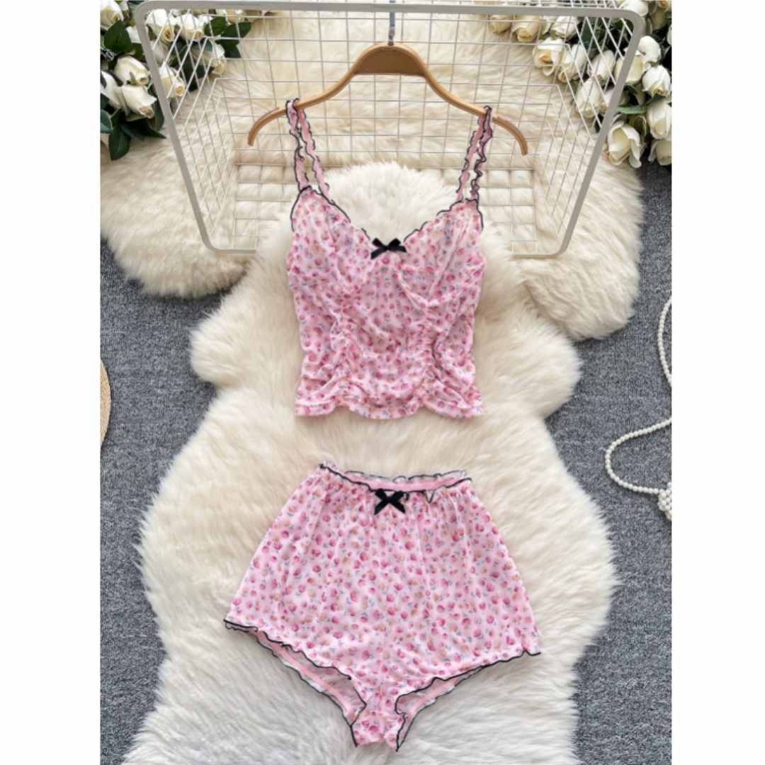 بدلات منزلية نسائية أنيقة بطبع - مراجعة Romper Floral Print وسعره