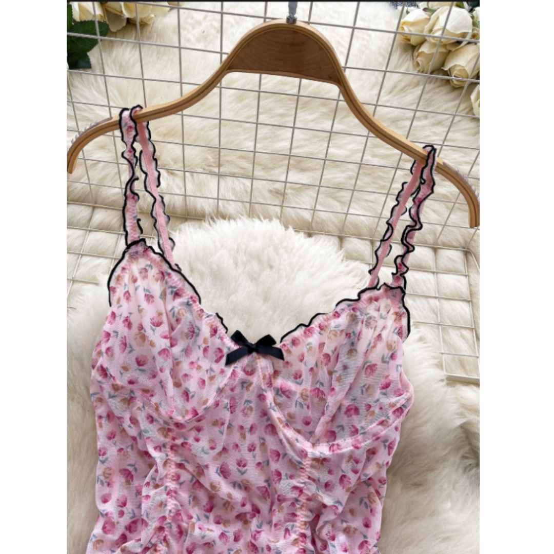 بدلات منزلية نسائية أنيقة بطبع - مراجعة Romper Floral Print وسعره