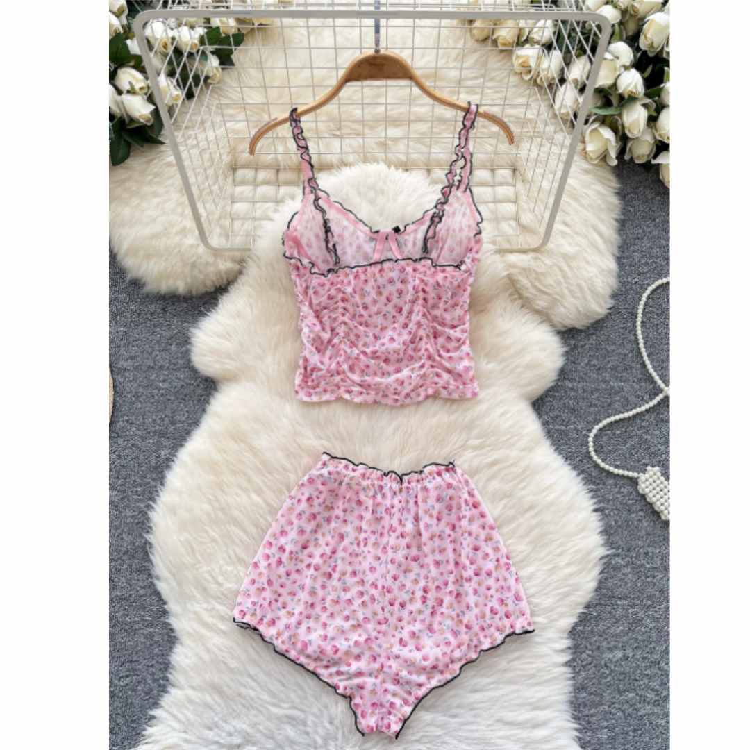 بدلات منزلية نسائية أنيقة بطبع - مراجعة Romper Floral Print وسعره