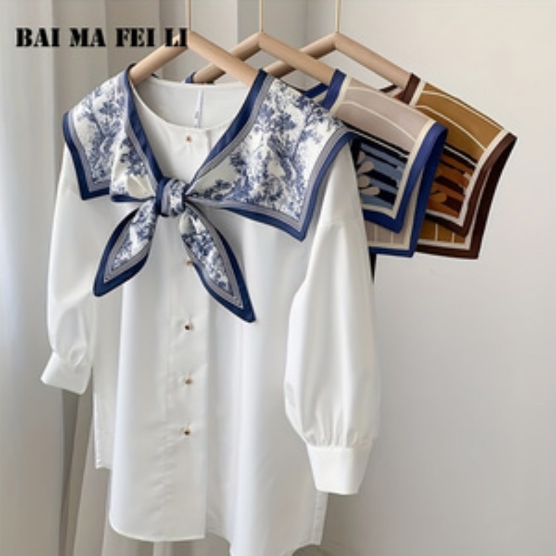 وشاح حريري متعدد الاستخدامات ل - مراجعة Blouse Off Shoulder وسعره