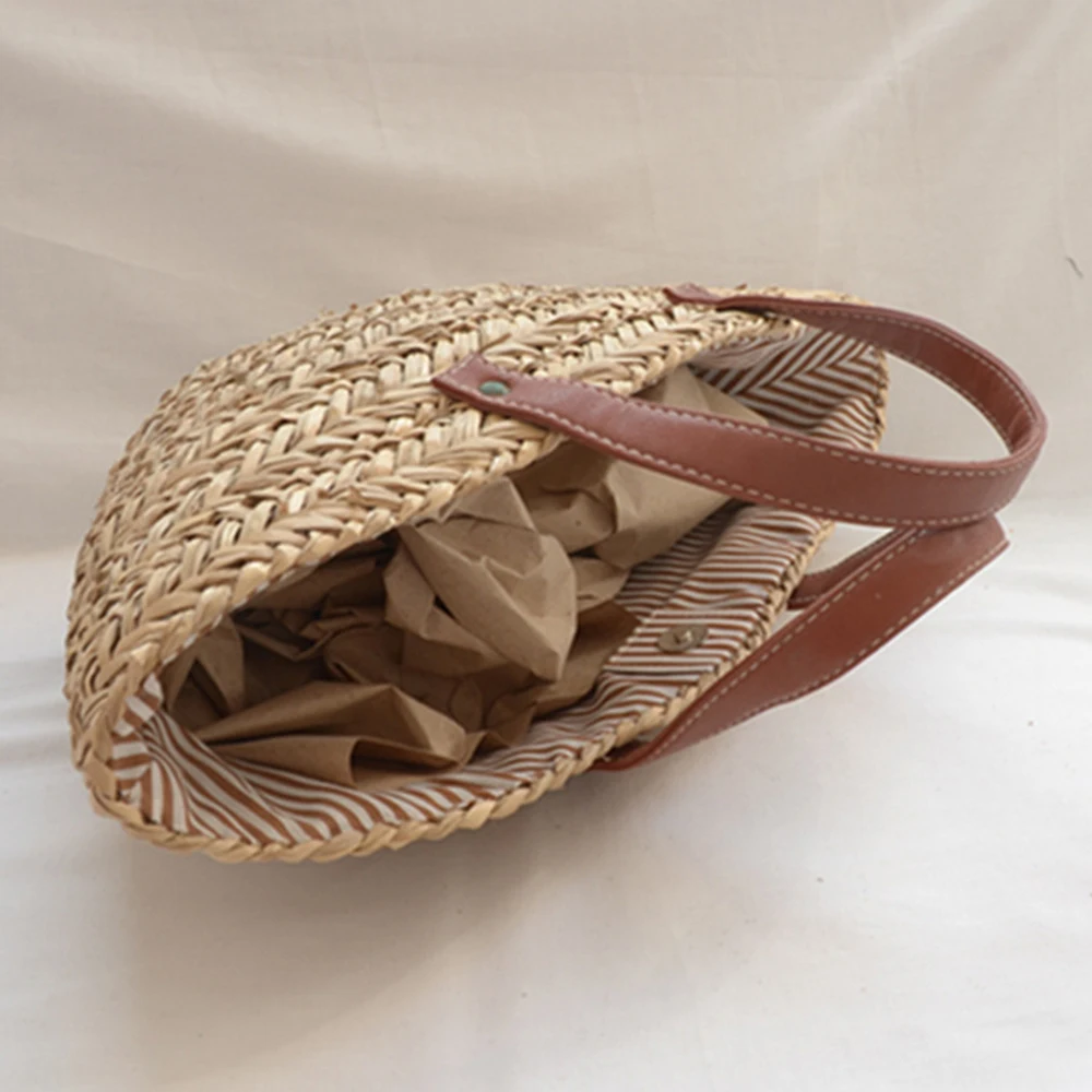 البوهيمي القش الروطان حقائب لل - مراجعة Crochet Bag Raffia وسعره
